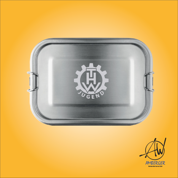 Brotdose / Lunchbox aus Edelstahl/Bambus